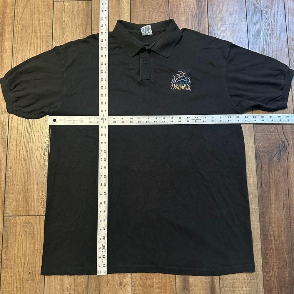 Vintage Chevrolet Racing‎ Lightning Embroidered Logo Polo Shirt Men's 2XL XXL - Picture 5 of 6